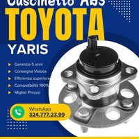 2 pezzi x CUSCINETTI RUOTA per TOYOTA YARIS MOZZO POSTERIORE SX+DX con ABS