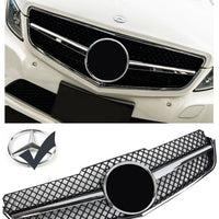 Griglia sportiva per Mercedes W207 COUPE cromata nera AMG LOOK 2007-2014