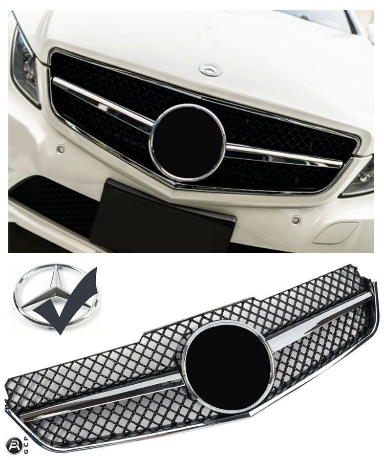 Griglia sportiva per Mercedes W207 COUPE cromata nera AMG LOOK 2007-2014