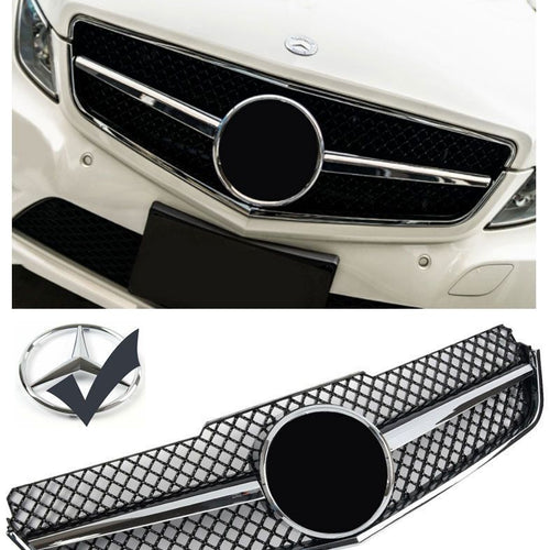 Griglia sportiva per Mercedes W207 COUPE cromata nera AMG LOOK 2007-2014