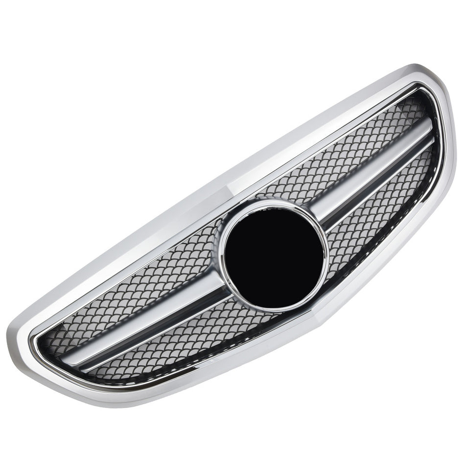 Griglia sportiva per Mercedes W212 S212 E DAL 2013 AVANTGARDE AMG LOOK SILVER