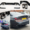 DIFFUSORE +2 TERMINALI INCLUSI *Look M3* per BMW Serie 3 G20/G80 M Performance