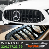 GRIGLIA PANAMERICANA per MERCEDES, CLASSE A W177 2018-2023 ANTERIORE NERA AMG