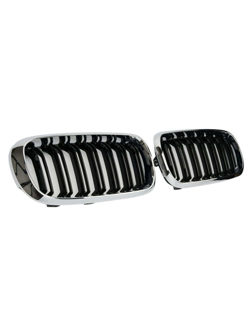 per X6 F16 2014-2018 Griglia Radiatore M Look Nero Cromato
