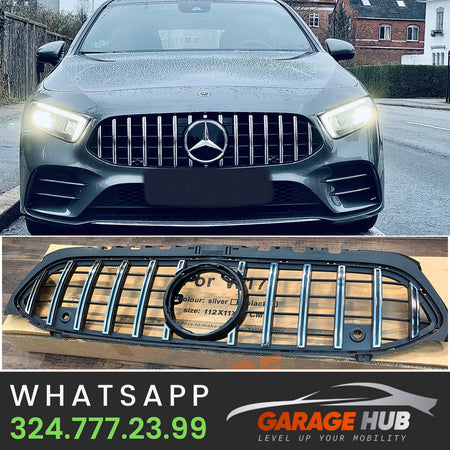 GRIGLIA A45 PANAMERICANA per MERCEDES CLASSE A W177 2018-2023 SILVER - CROMATA – vista 20