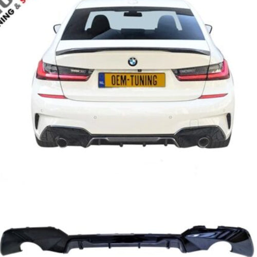 Diffusore M3 posteriore per BMW Serie 3 G20 G21 2018-2022 (solo per MSport) Nero