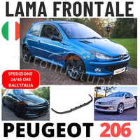 LAMA FRONTALE 🏁SPORT🏁PEUGEOT 206 SOTTO PARAURTI SPLITTER SPOILER ANTERIORE