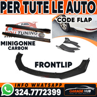 KIT-TUNING Sotto paraurti + Minigonne Carbon + Flaps VW Golf MK 6 7 8 GTI R POLO
