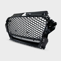 per AUDI A3 8V 2012-2016 Griglia RS Look a Nido D'ape Nero PDC