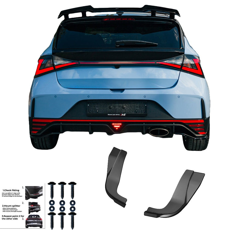 Splitter laterali posteriori compatibili con HYUNDAI I20 N MK3 2020+