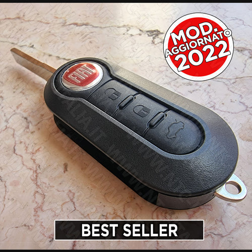 GUSCIO CHIAVE x Fiat 500 500L Panda Punto Evo Bravo Stilo Tasti gomma con LOGO'