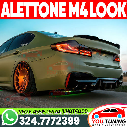 ALETTONE COFANO SPOILER ⭐POSTERIORE BMW SERIE 5 G30 LOOK *M4*