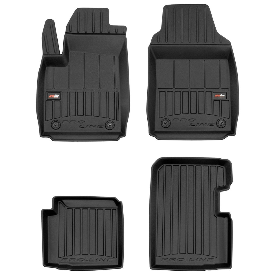 Tappetini Auto TPE Frogum Pro-Line per Fiat 500 dal 2020 TPE set di tappeti per