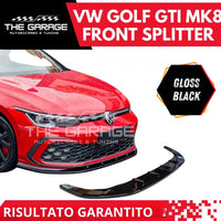 Lama Anteriore Tuning per VW GOLF 8, MK8 dal 2020 GTD, GTI, R LINE Nero Lucido