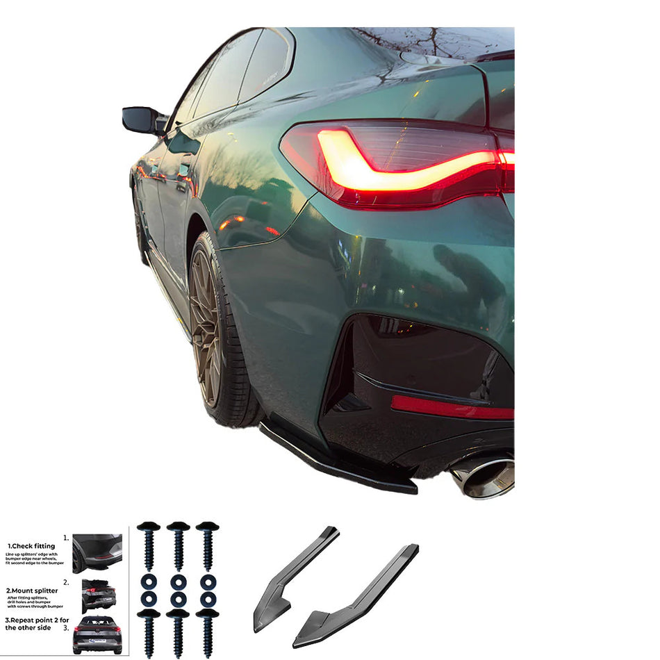Spoiler laterali posteriori compatibili con BMW Serie 4 M-Pack i4 G26 2021+