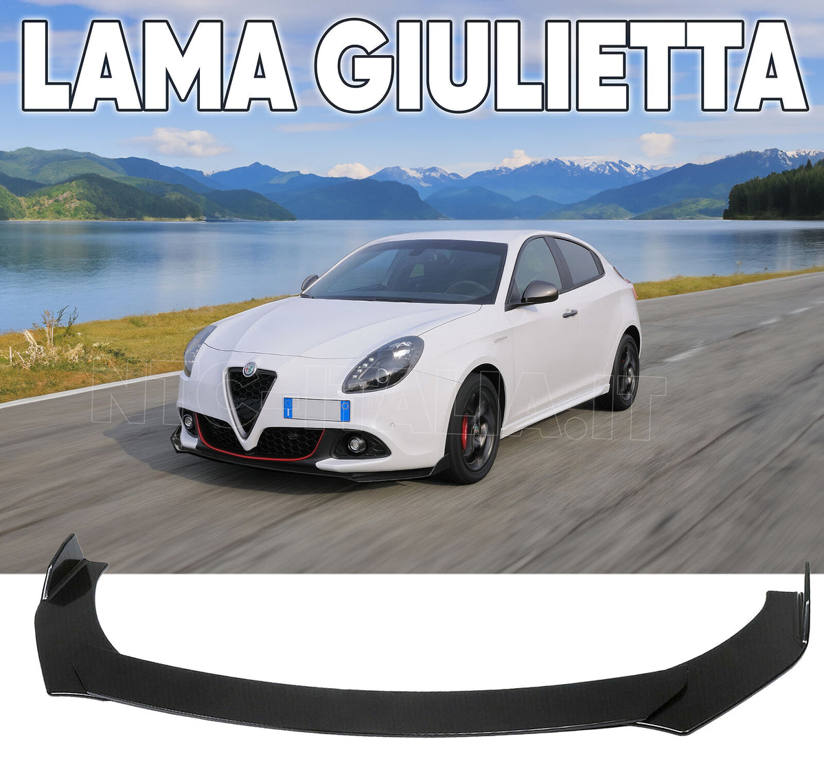 SOTTO PARAURTI LOOK VELOCE per ALFA ROMEO GIULIETTA LAMA SPLITTER FRONTALE – vista 5