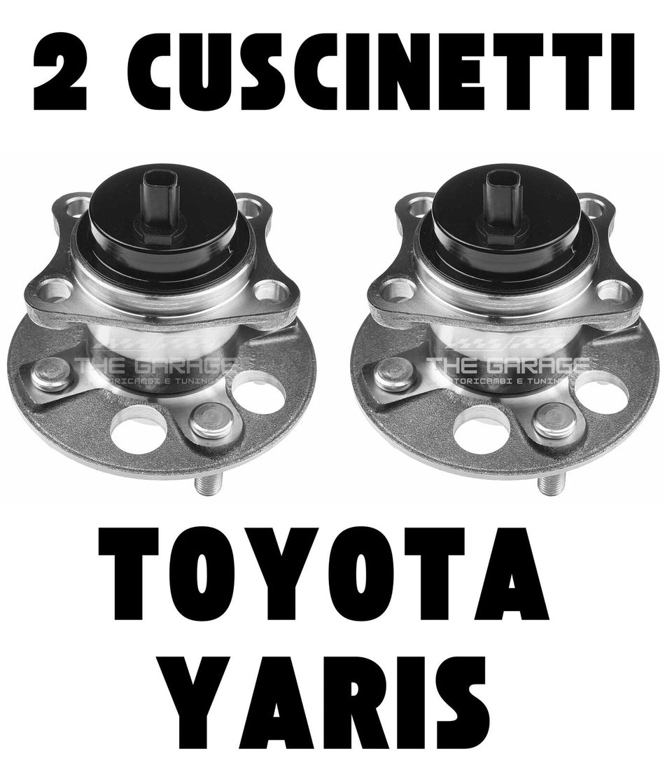 2 pezzi x CUSCINETTI RUOTA per TOYOTA YARIS MOZZO POSTERIORE SX+DX con ABS