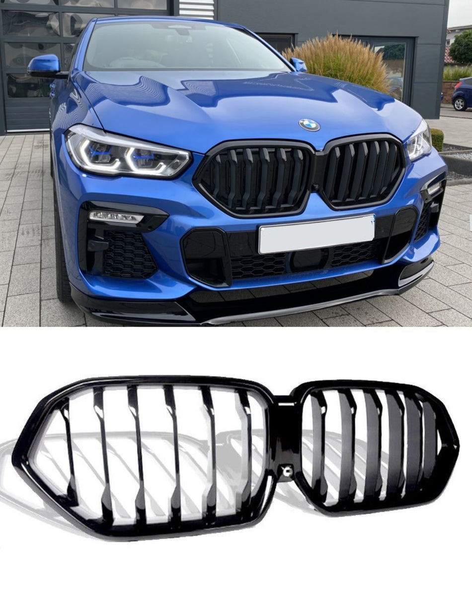per X6 G06 2018-in poi Griglia Anteriore Nero Lucido Look M