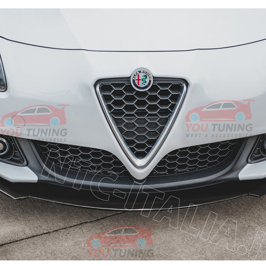 💎ALFA GIULIETTA💎 FRONT LIP SPOILER FRONTALE SOTTO PARAURTI LUCIDO NERO ABS