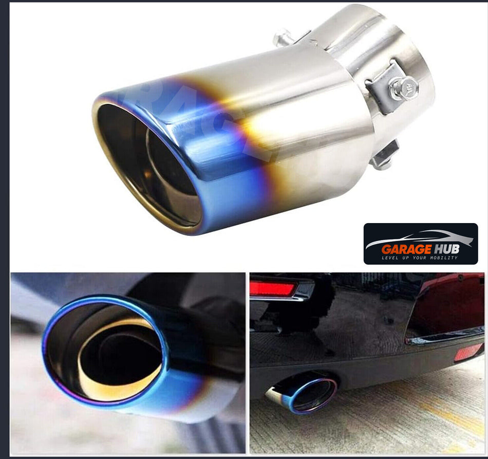 Terminale Inox Marmitta RAINBOW STYLE 85mm Curvo per scarichi fino a 5,8cm