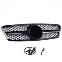 per Mercedes C W203 Griglia Radiatore Nero Nido d'ape LOOK AMG
