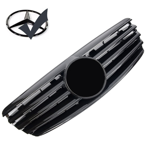 Griglia griglia sportiva per Mercedes W211 S211 E 2002-2006 nero lucido AMG LOOK
