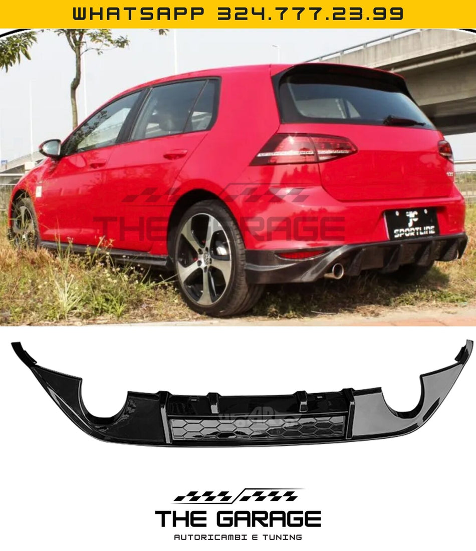 DIFFUSORE POSTERIORE per VW GOLF 7 TDI GTD dal 2013 per due terminali singoli