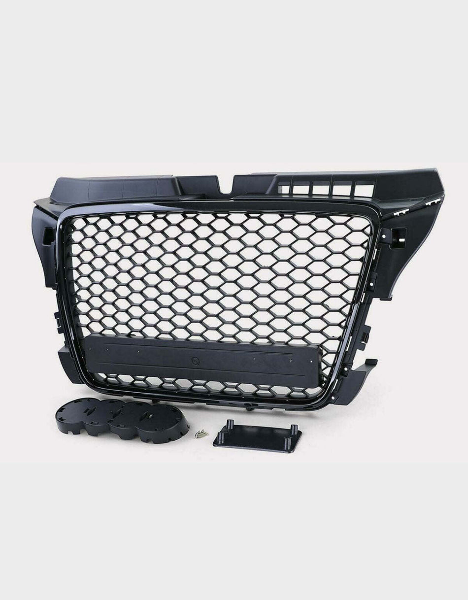 per AUDI A3 8P 8PA 2008-2012 Griglia RS3 Nero Opaco a Nido D'ape