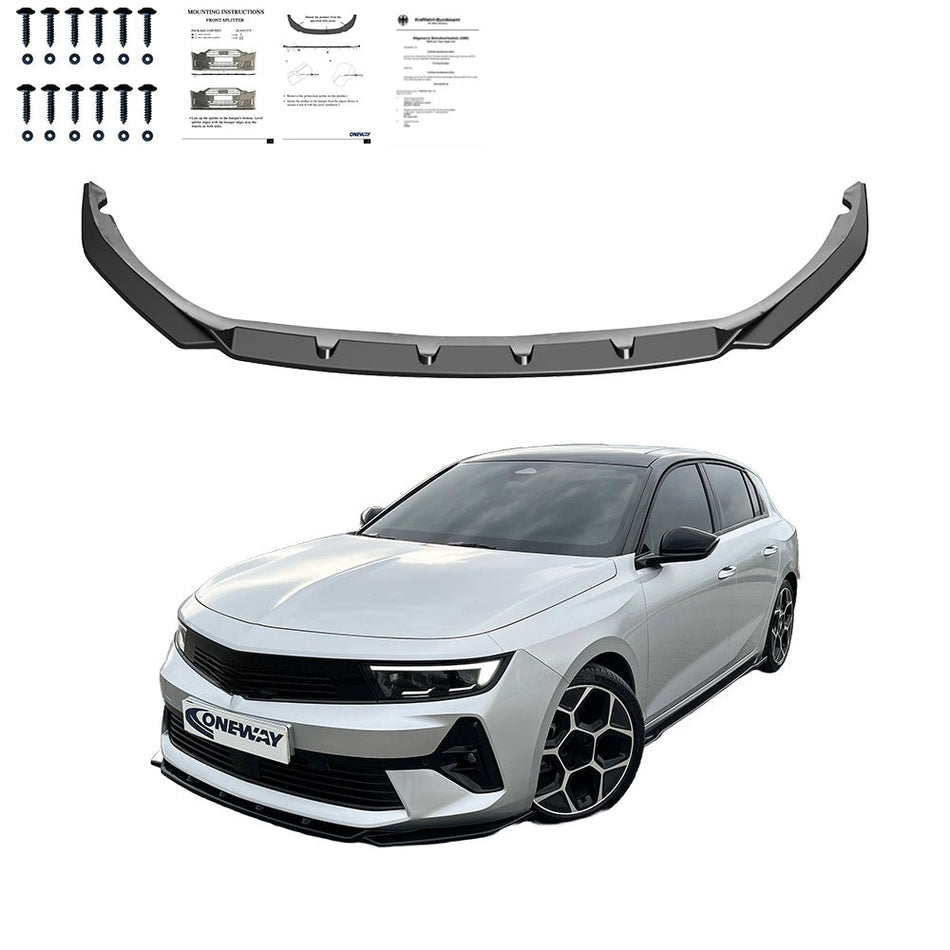 Splitter anteriore per OPEL Astra L 2020+ con omologazione ABE TÜV