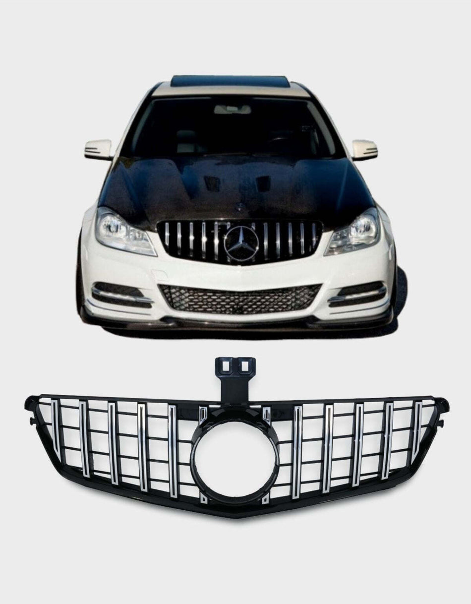 per Mercedes Classe C W204 2007-2014 Griglia Anteriore GT-R Look
