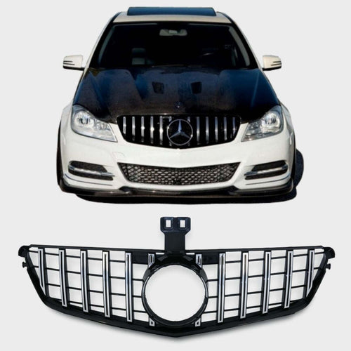 per Mercedes Classe C W204 2007-2014 Griglia Anteriore GT-R Look