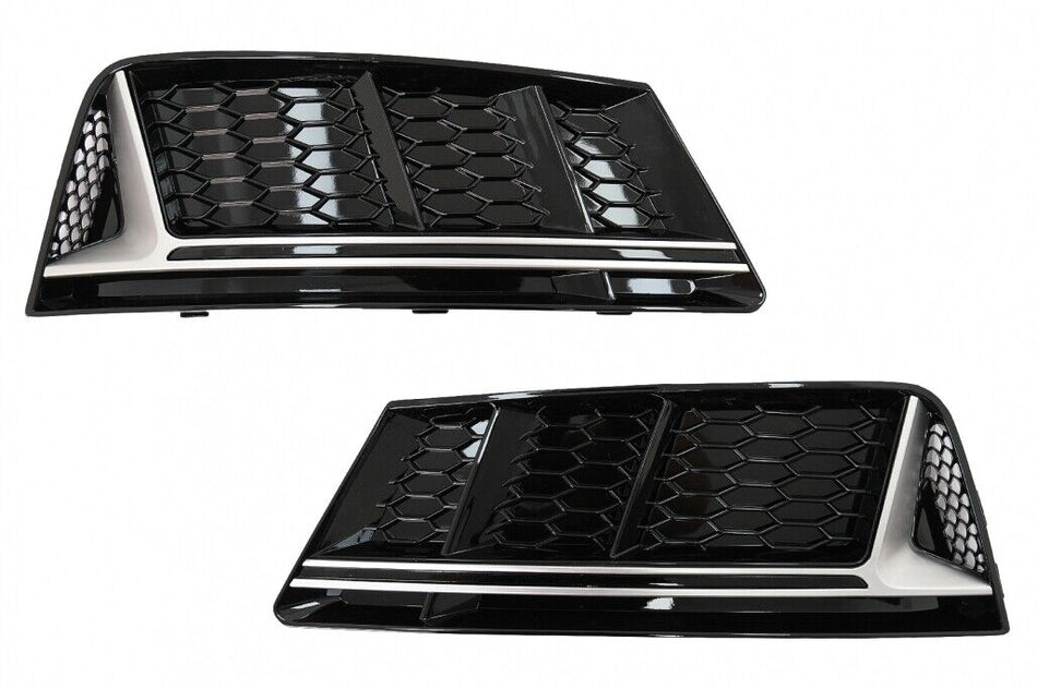 Paraurti Inferiore Griglia Coperture Griglie Laterali per Audi A4 B9 Berlina Ava