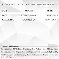 Fanalino Retrovisore Posteriore Destro/Sinistro per Fiat Doblò/Opel Combo D