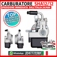 Carburatore✅12mm Piaggio⭐Ciao⭐Dellorto⭐50cc SHA 12/12 1212 Vespa