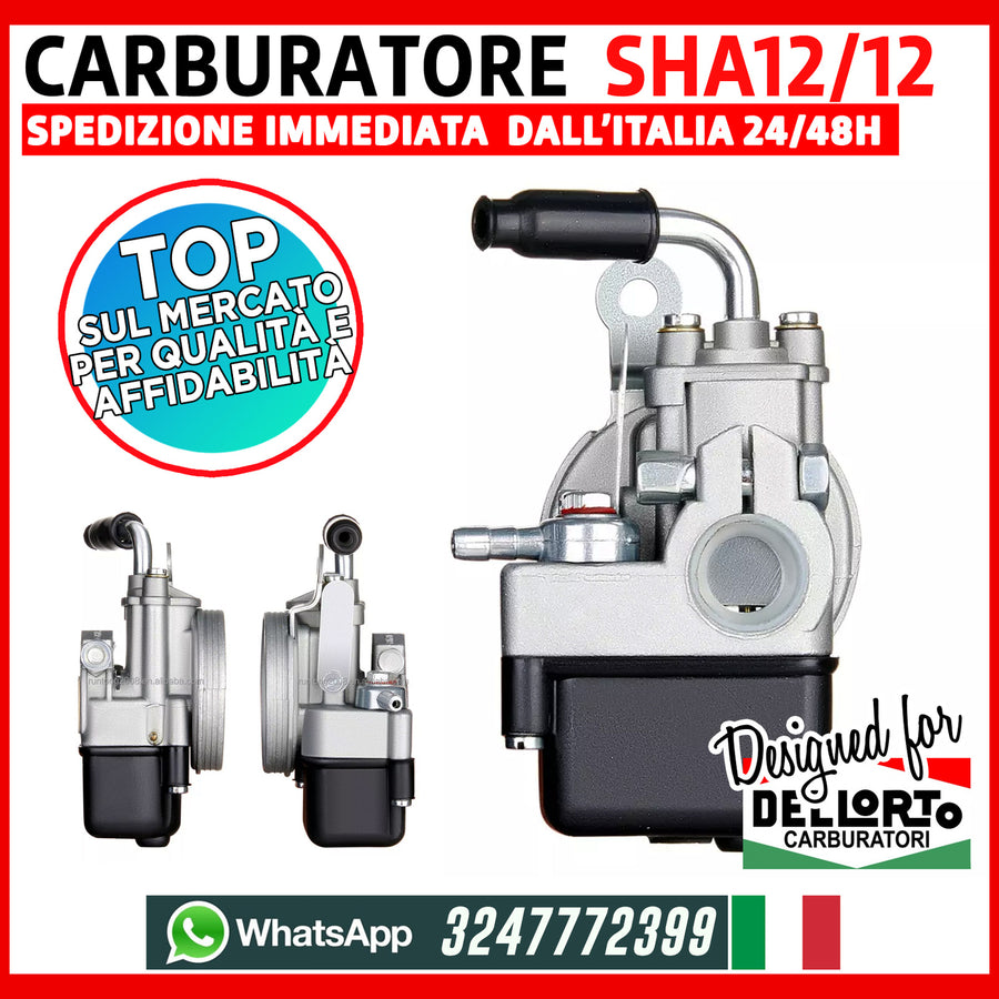 Carburatore✅12mm Piaggio⭐Ciao⭐Dellorto⭐50cc SHA 12/12 1212 Vespa
