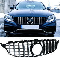 per Mercedes C W205 2014-2018 AMG Line Griglia Radiatore GT Look