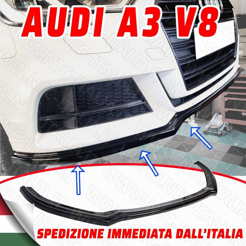 AUDI A3 8V 2016-2020 Spoiler Frontale ABS SOTTO PARAURTI S-LINE / STANDARD