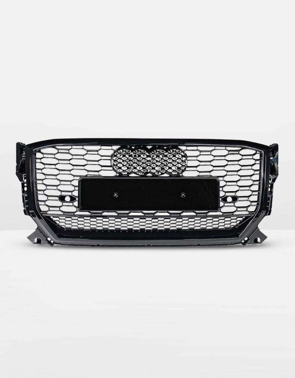 per AUDI Q2 2016-2020 Griglia Radiatore Ottica RSQ2 Nero Lucido