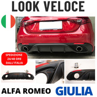TOP✨DIFFUSORE VELOCE per ALFA ROMEO GIULIA 2015-2022🟢TERMINALI INOX INCLUSI🟢