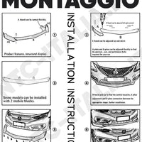 UPGRADE MOD *LOOK QUADRIFOGLIO* per ALFA ROMEO GIULIA LAMA SPLITTER FRONTALE