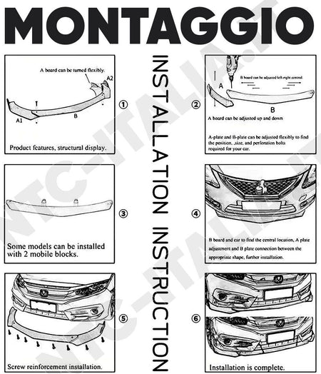 UPGRADE MOD *LOOK QUADRIFOGLIO* per ALFA ROMEO GIULIA LAMA SPLITTER FRONTALE – vista 5