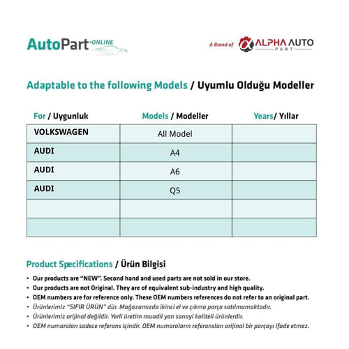 Motorino serratura porta per VW per Audi (A4 A6 Q5)
