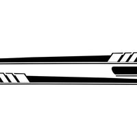 Decalcomanie laterali Adesivo in vinile nero opaco per MERCEDES Classe C C205 Co