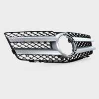 per Mercedes GLK X204 2008-2012 Griglia Sportiva Nero Argento