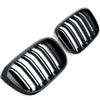 per BMW X3 X4 G01 G02 GRIGLIA DEL RADIATORE DOPPIA STAFFA NERA LUCIDA