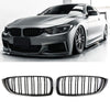 per BMW SERIE 4 F32 SPORT GRIGLIA DEL RADIATORE DOPPIA STRISCIA NERA LUCIDA