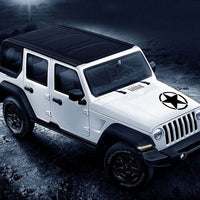 Adesivo Stella Universale per Camion Jeep Wrangler JK o Altre Auto Nero