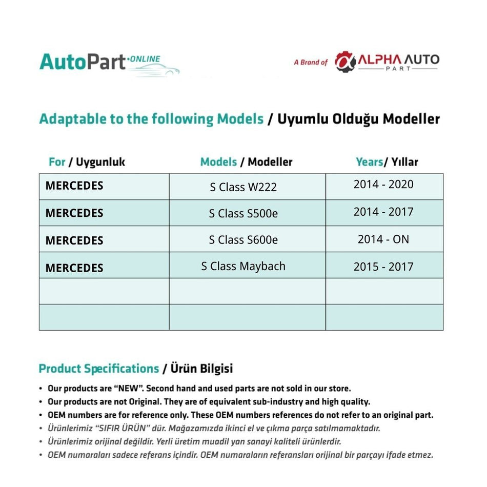 Kit Riparazione Tetto Apribile Mercedes Classe S W222