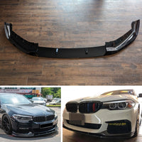 TOP Splitter Lama Spoiler Sotto Paraurti per BMW SERIE 5 G30 M5 LOOK Nero Lucido