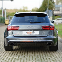 DIFFUSORE + TERMINALI --RS6 LOOK-- per AUDI A6 S-LINE 4G C7 2015-2018 POSTERIORE